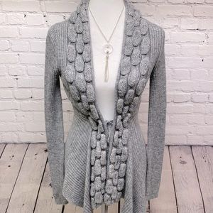 BCBG MaxAzria Ribbed Cardigan Sweater